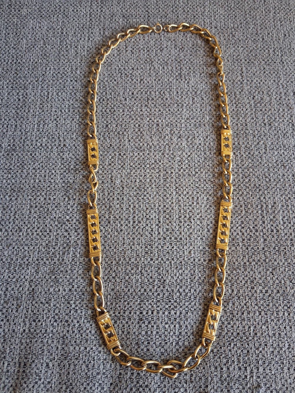 Gold-Tone Link Necklace - Elegant Women's Jewelry